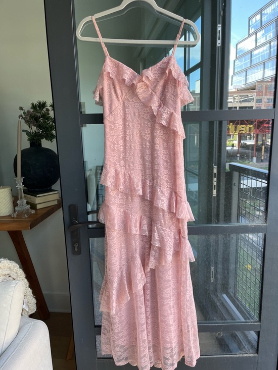 Dresses & Skirts - NWT Blush Pink Fairy Floral Garden Lace Ruffle Maxi Dress